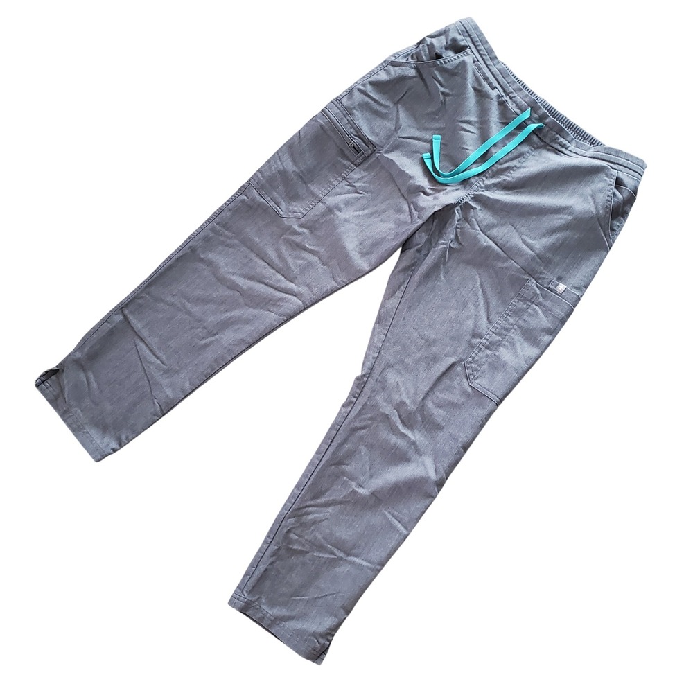 FIGS TW2000P Gray Tapered Cargo Scrub Pants Womens Medium Petite  M/P